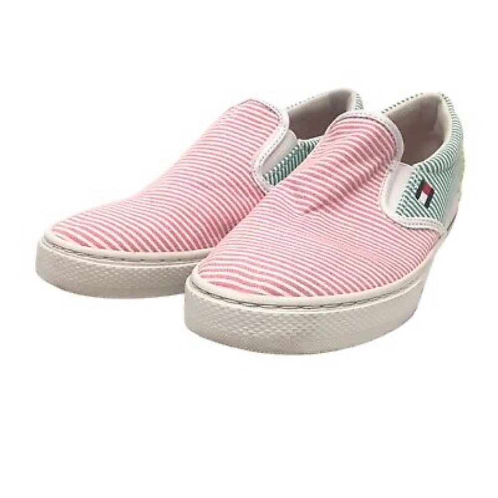 Tommy Hilfiger Striped Sneaker Women 8.5 Slip On